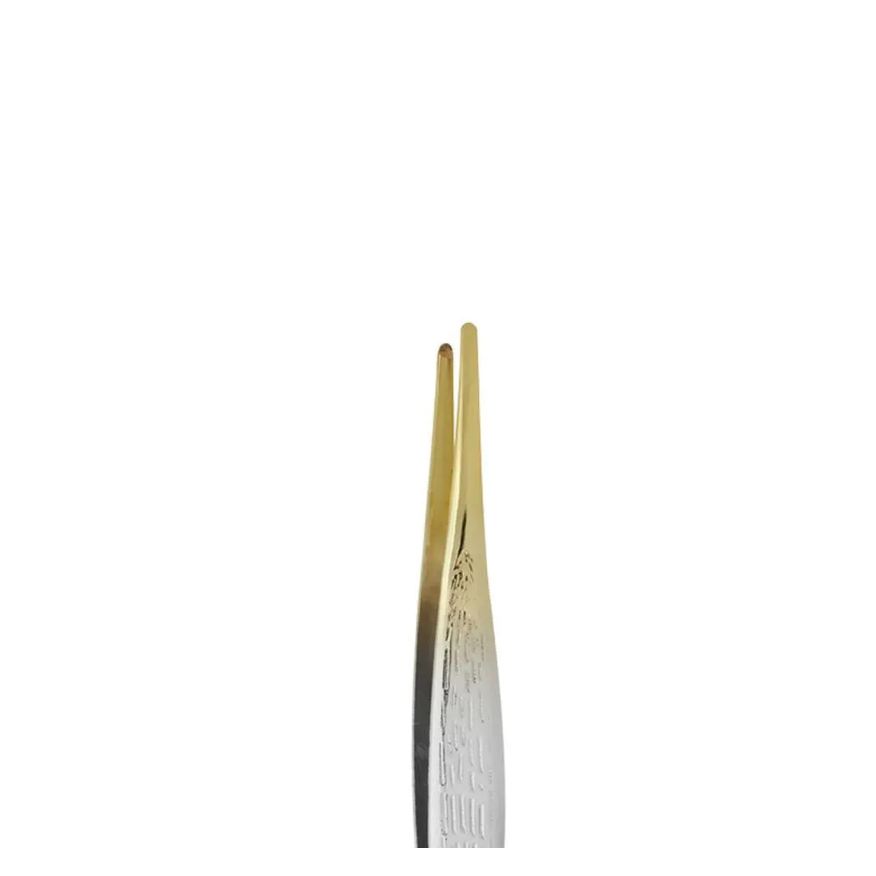 Pinças Kit Belliz Enox Ponta Dourada Fina Cod.701 C/3