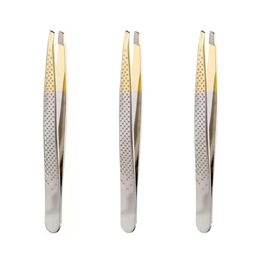 Pinças Kit Silver Gold Enox Belliz Diagonal Ref. 1701 C/3