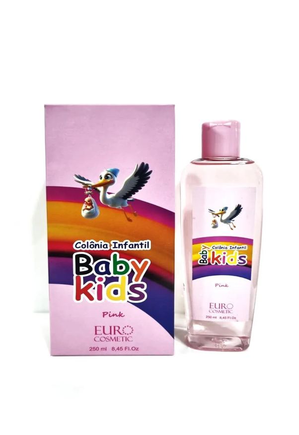 Euro Cosmetics Colônia Infantil Baby Kids Pink Euro Cosmetic 250ml