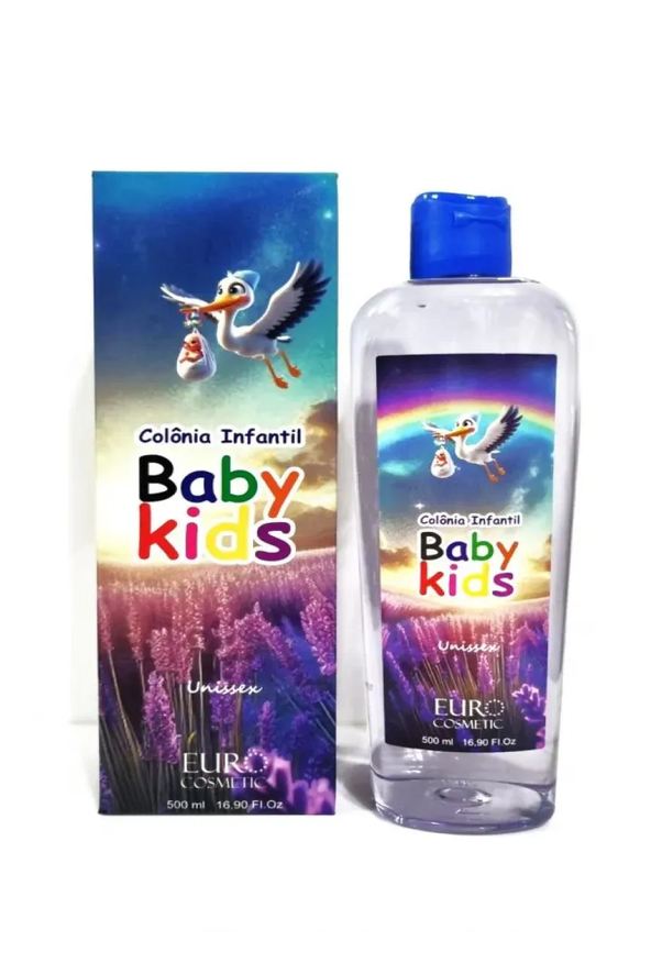 Euro Cosmetics Colônia Infantil Baby Kids Unissex Euro Cosmetic 500ml