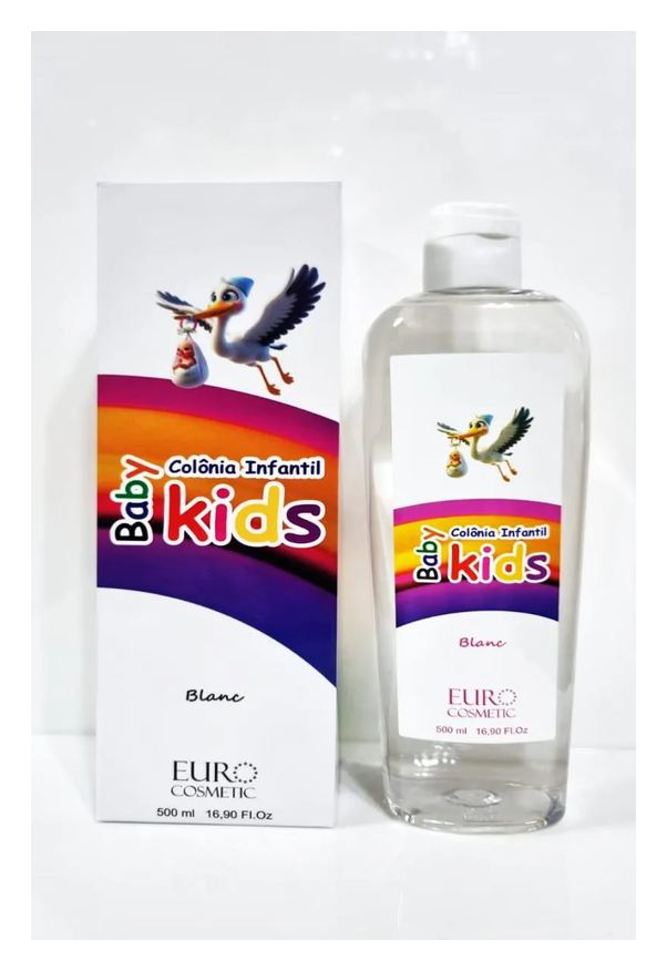 Euro Cosmetics Colônia Infantil Baby Kids Blanc Euro Cosmetic 500ml