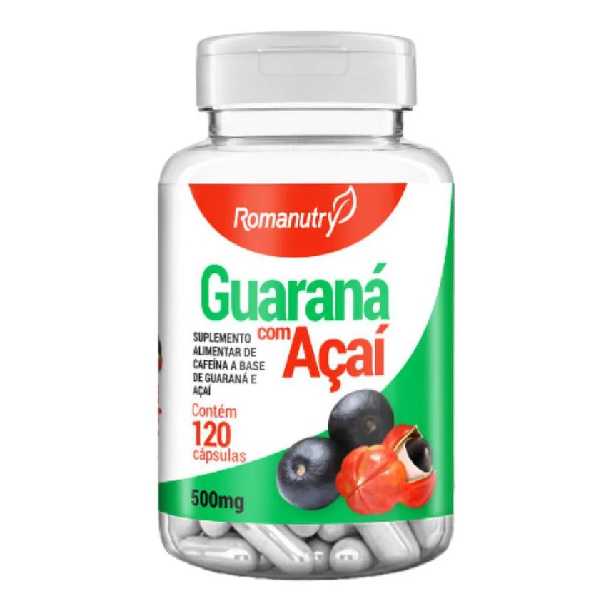 Romanutry Guaraná com Açaí 500mg 120 cápsula
