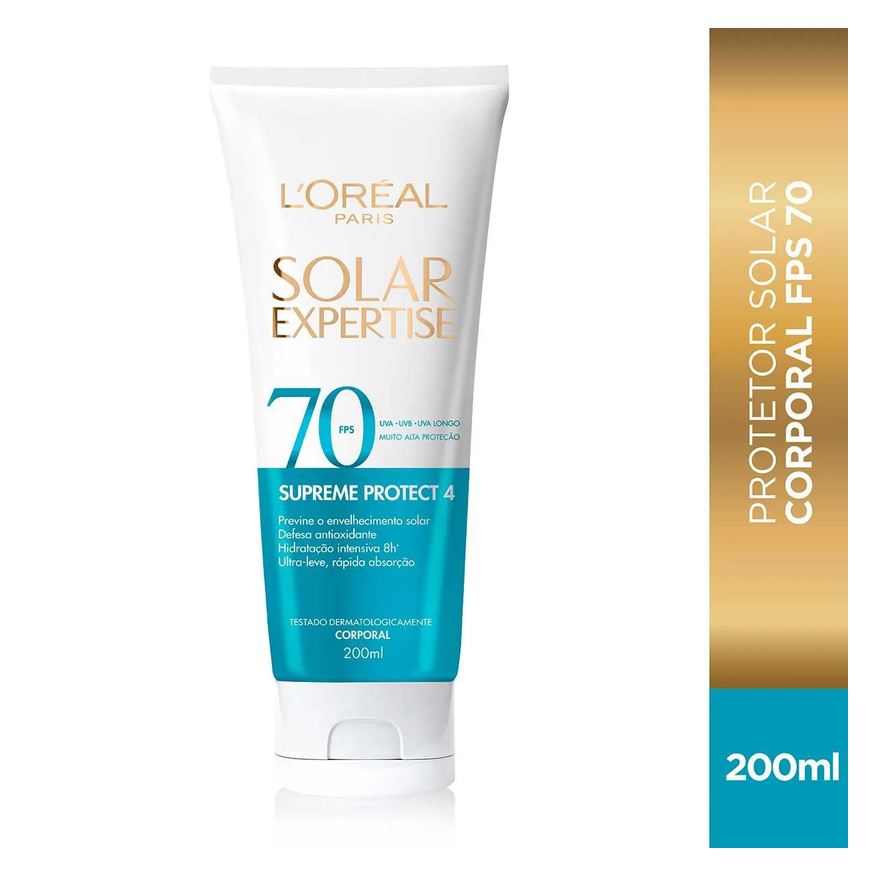 L'oreal Protetor Solar Corporal FPS 70L'Oreal Solar Expertise Supreme Máxima Proteção Solar Corporal 200ml