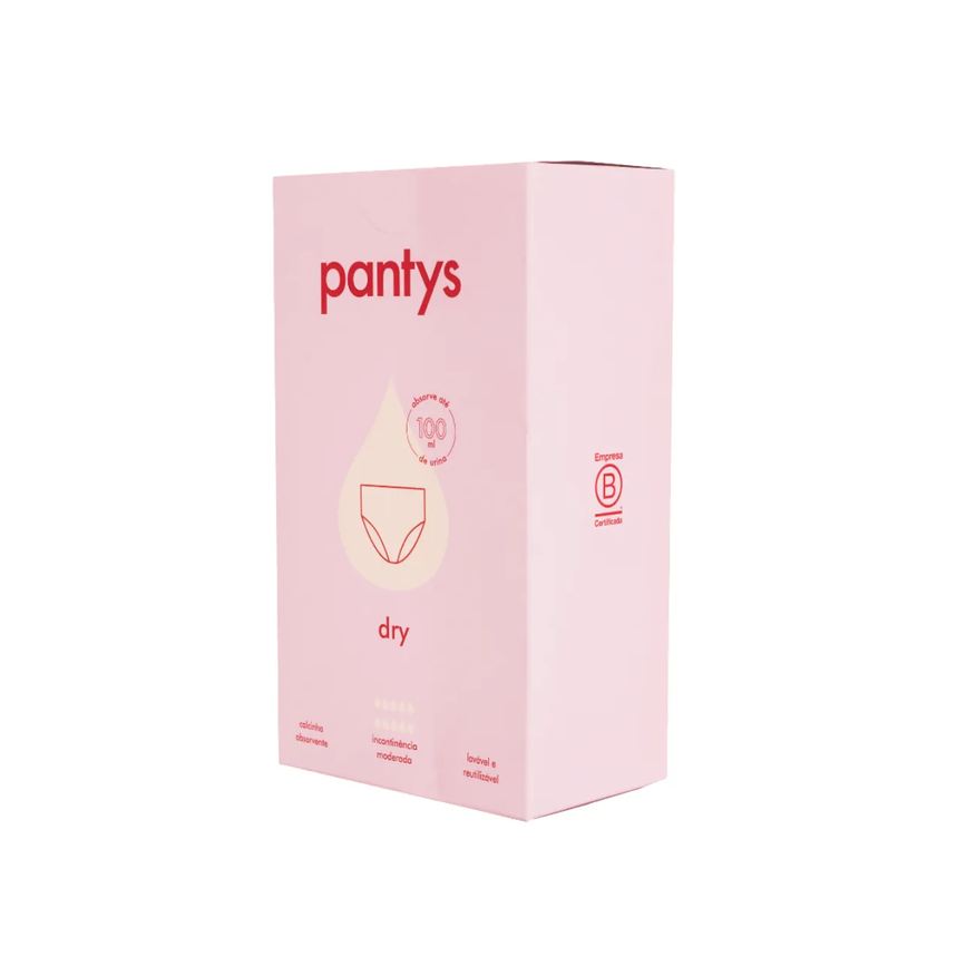 Pantys Calcinha Absorvente para Incontinência Dry Preta G Absorção Moderada 1 unidade