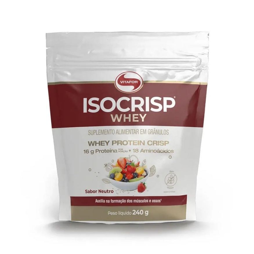 Vitafor Isocrisp Whey Refil (240g) - Sabor: Neutro