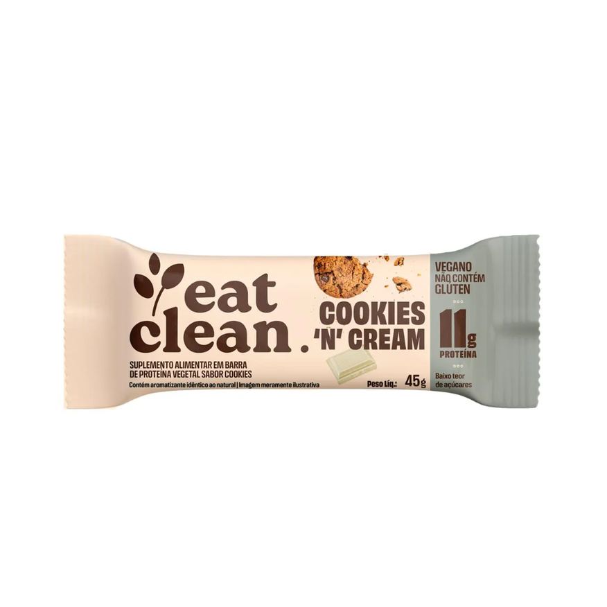 Eat Clean Barra da Proteína Vegetal Cookies'n'Cream 45g