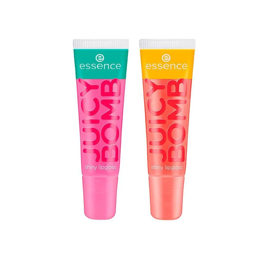 Essence Kit Gloss Labial Líquido Cintilante Juicy Bomb 102 Witty Watermelon 10ml + Gloss 103 Proud Papaya 10ml