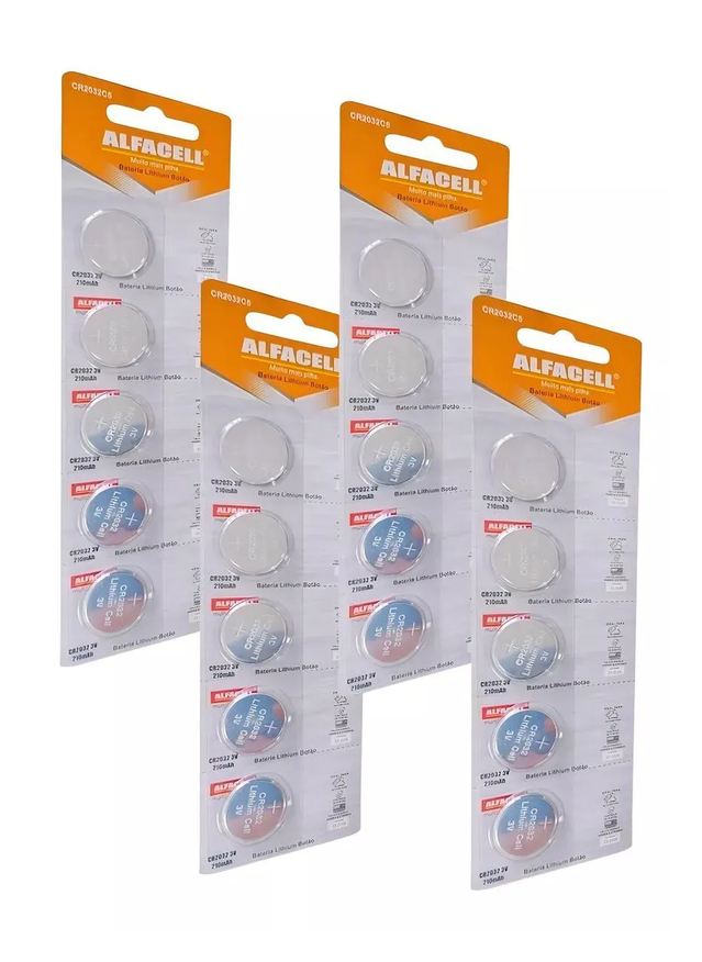 Alfacell Kit 20- Bateria Cr2032 4 Cartelas
