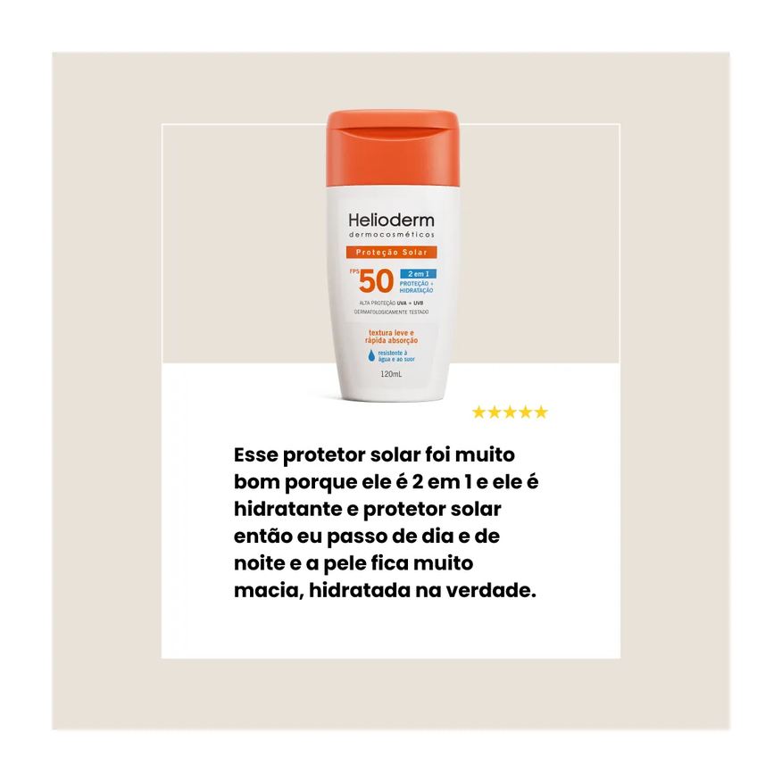 Helioderm Kit Suncare Protetor Solar Corporal FPS 50 com 200ml + 120ml