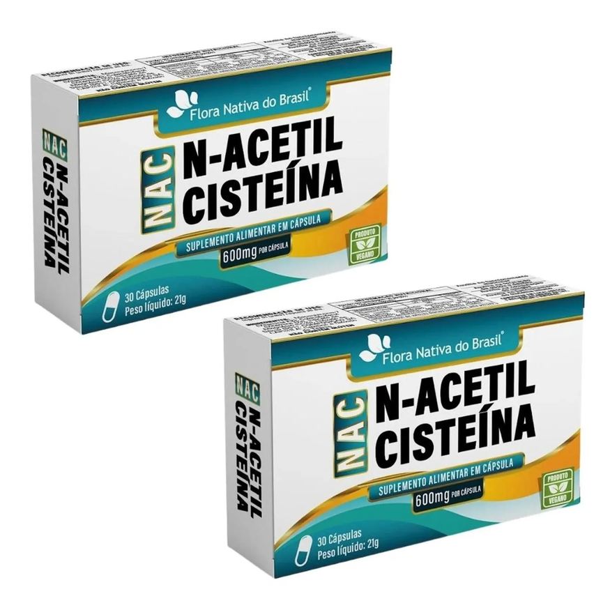 Flora Nativa Do Brasil Kit 2x Nac (acetilcisteina) 600mg 30 cápsulas - Flora Nativa