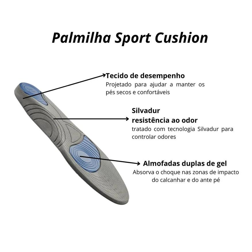 Sofcomfort Palmilha Sport Masculino 39 a 44 Chantal