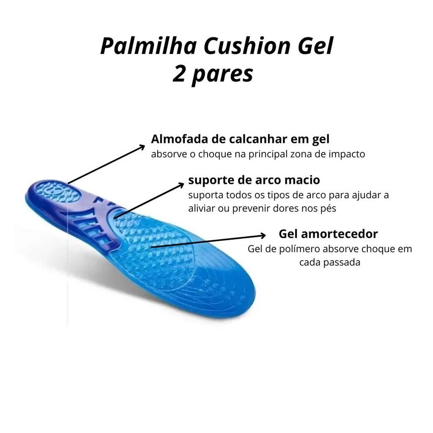 Sofcomfort Palmilha Cushioning Gel (2 Pares) Masculino 39 a 44 Chantal
