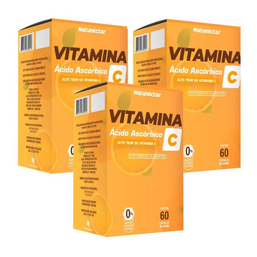 NATUNéCTAR KIT VITAMINA C 500mg - 3 UNID (180 CáPSULAS)