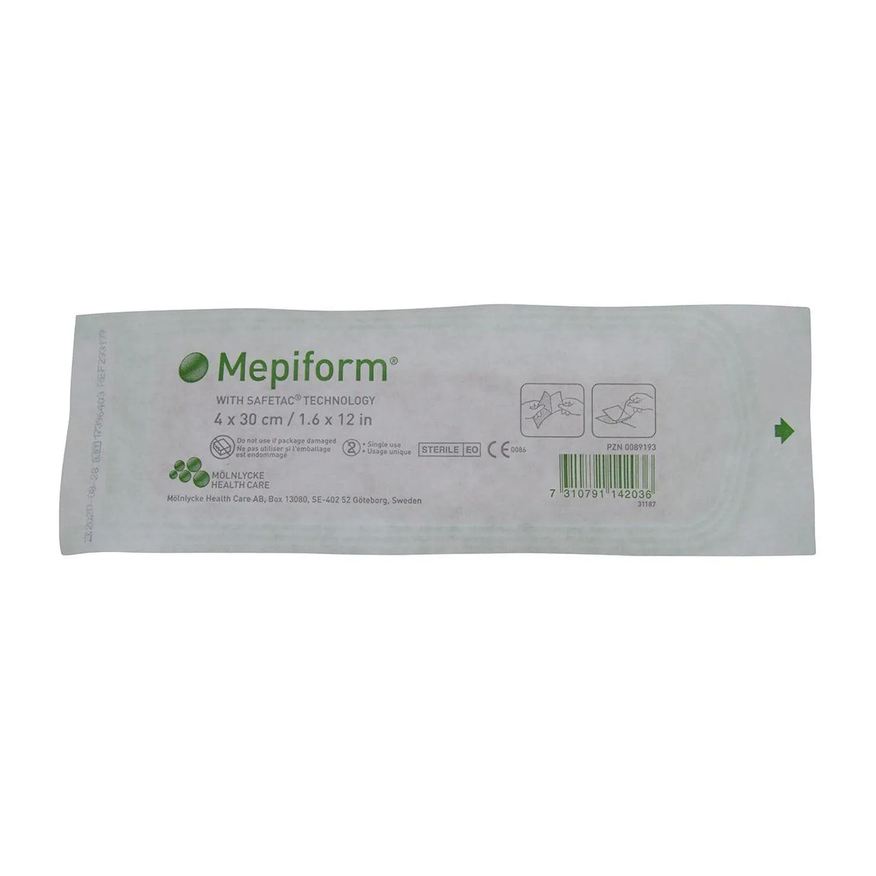 Molnlycke Curativo Mepiform 4 x 30cm Silicone