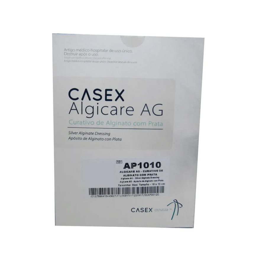 Casex Curativo Alginato com Prata Algicare AG 10 x 10cm