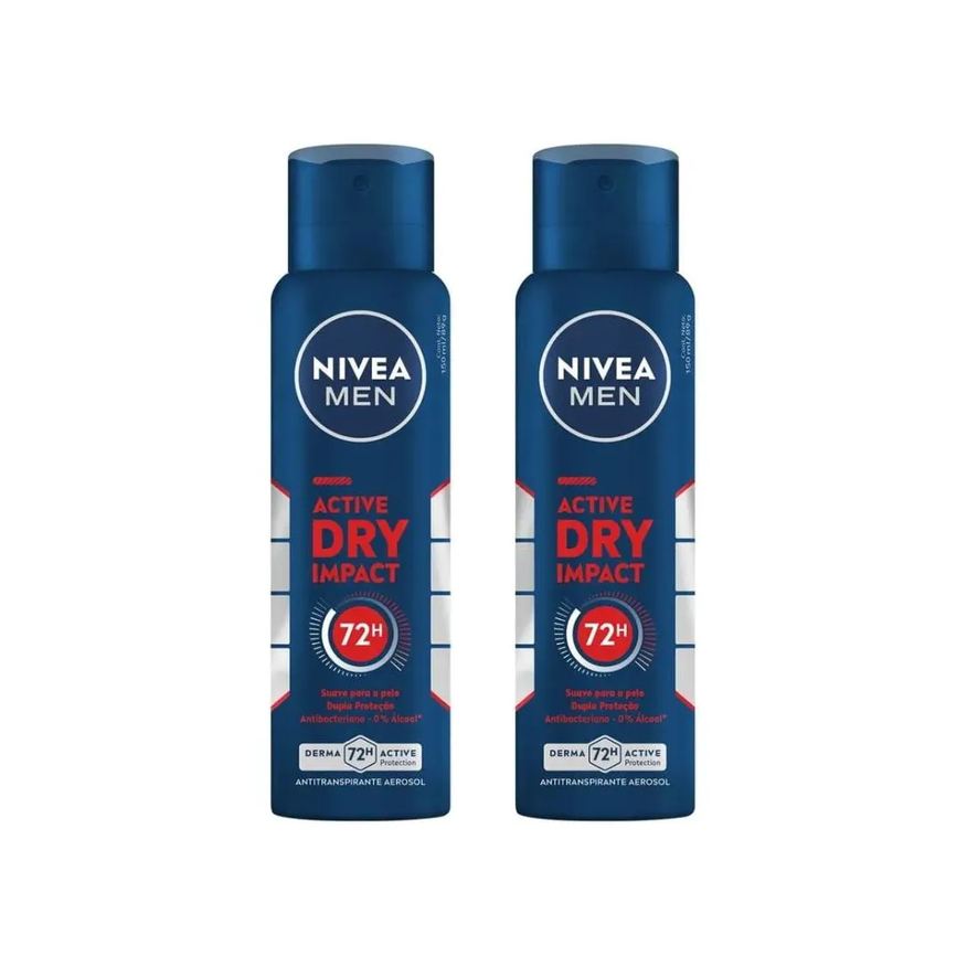 Nivea Desodorante Aero 150ml Masc Dry Impact - Kit C / 2un