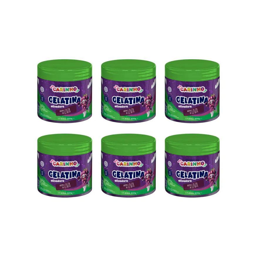 Probelle Gelatina Capilar Super Bonita 500g Carinho Uva - 6un