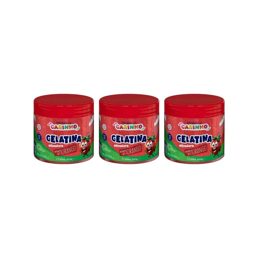 Probelle Gelatina Capilar Super Bonita 500g Carinho Mora 3un