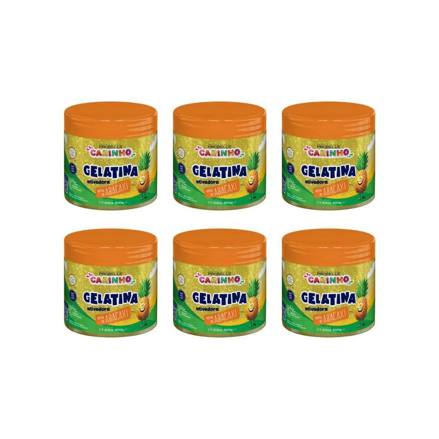 Probelle Gelatina Capilar Super Bonita 500g Carinho Abac 6un
