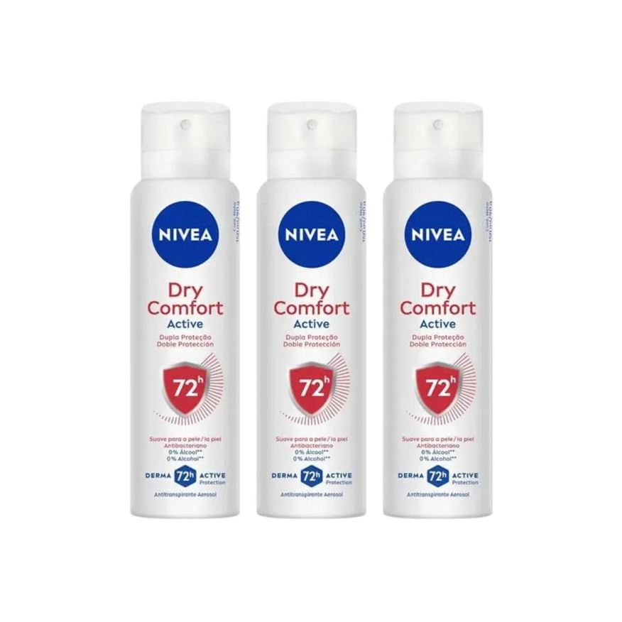Nivea Desodorante Aero 150ml Fem Dry Comfort - Kit C / 3un
