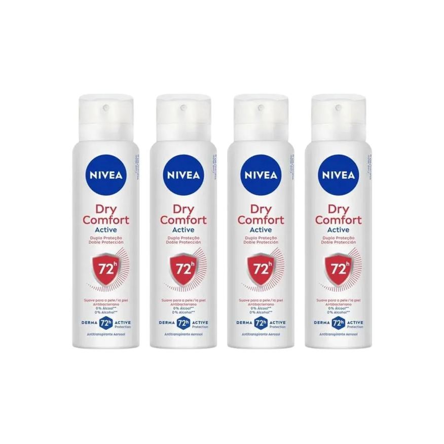 Nivea Desodorante Aero 150ml Fem Dry Comfort - Kit C / 4un