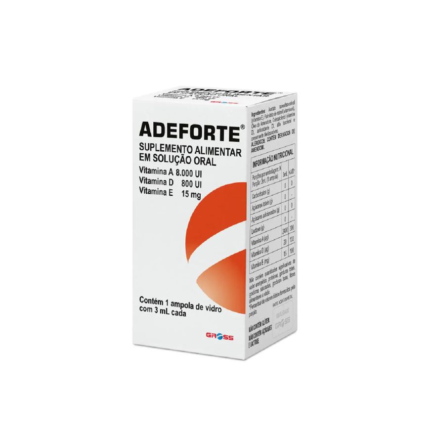Gross Suplemento Alimentar Adeforte 1 Ampola de 3ml