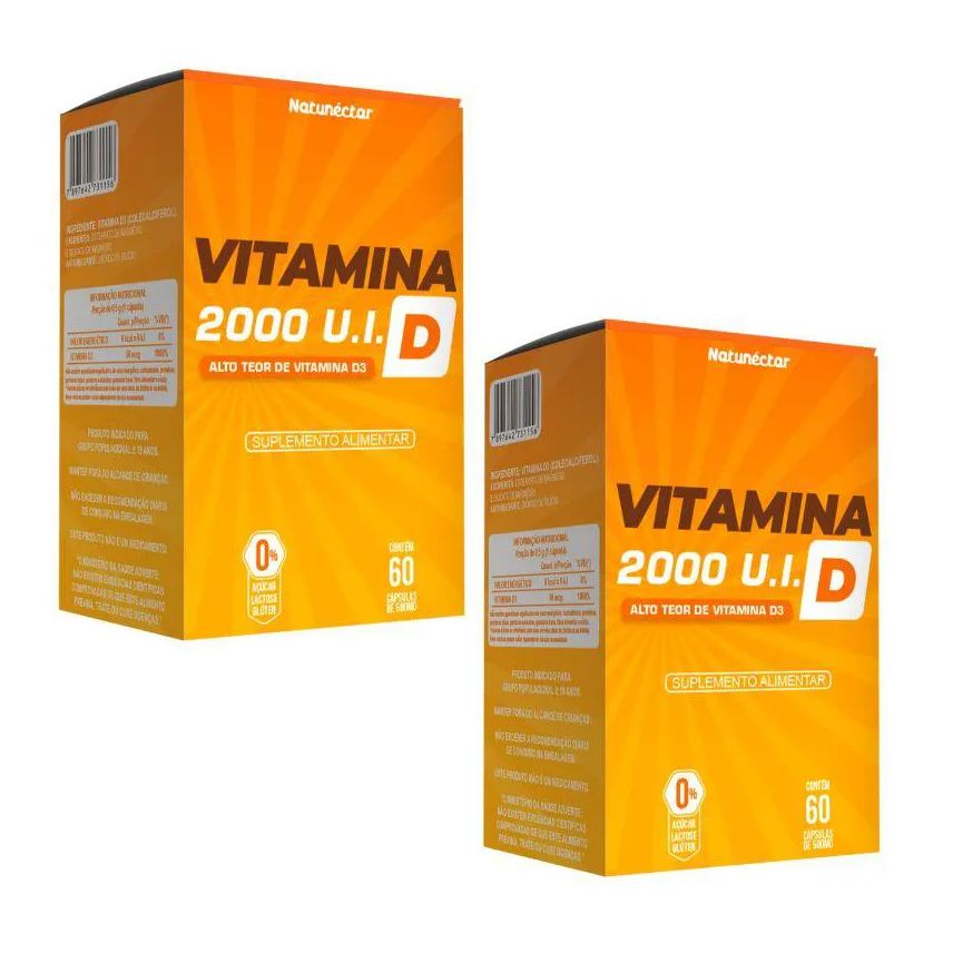 Natunéctar Kit Vitamina D 2000 U.i Natunectar 500mg - 2 Unid. (120 Cápsulas)