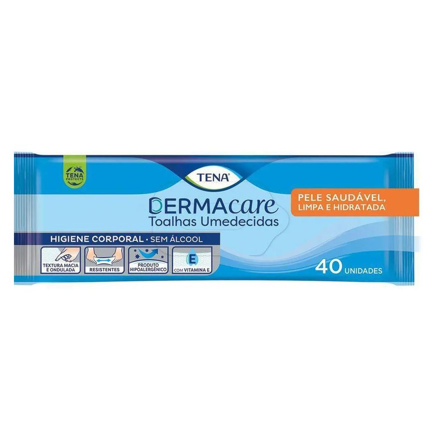 Tena Toalha Umedecida Dermacare 40 unidades