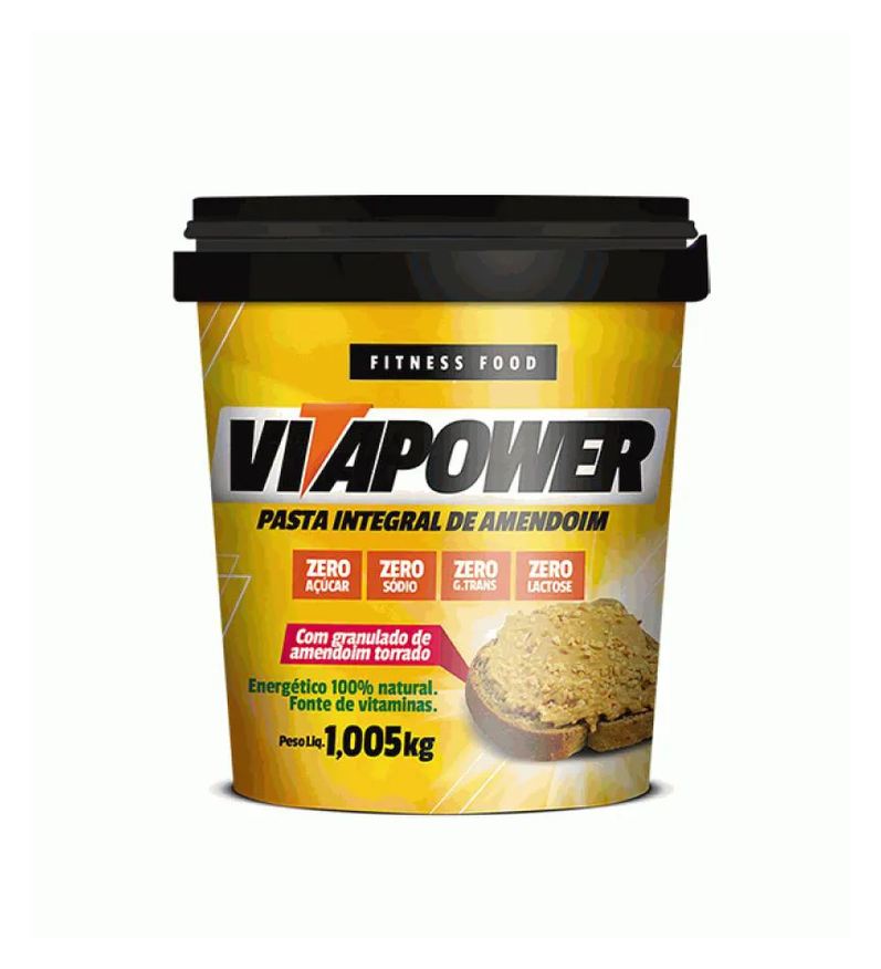 Vita Power Pasta de Amendoim Crocante (1,005kg) - Padrão: Único