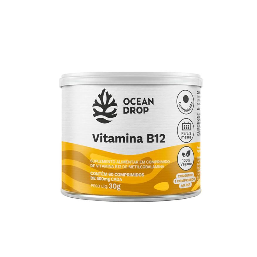 Ocean Drop Vitamina B12 9,64mg 60 Tabletes sem Sabor