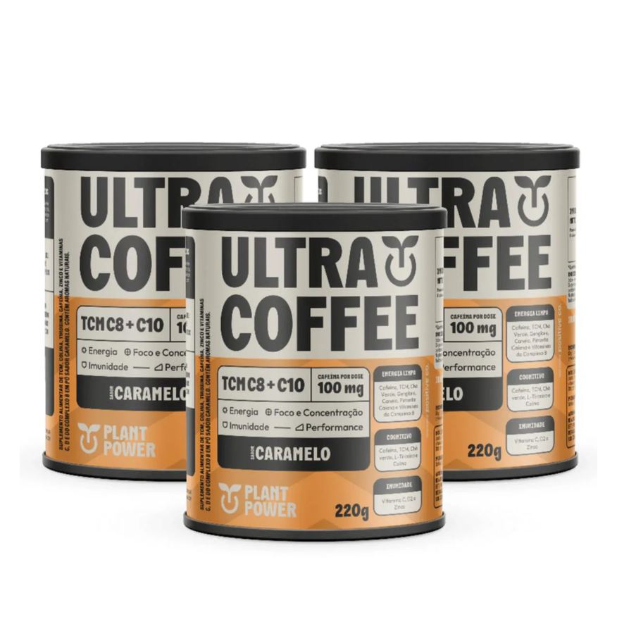 Plant Power 3x Ultra Coffee Caramelo 220g
