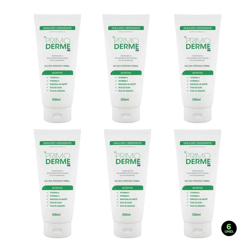 Primoderme Kit Emusão Hidratante 200ml com 6 unidades