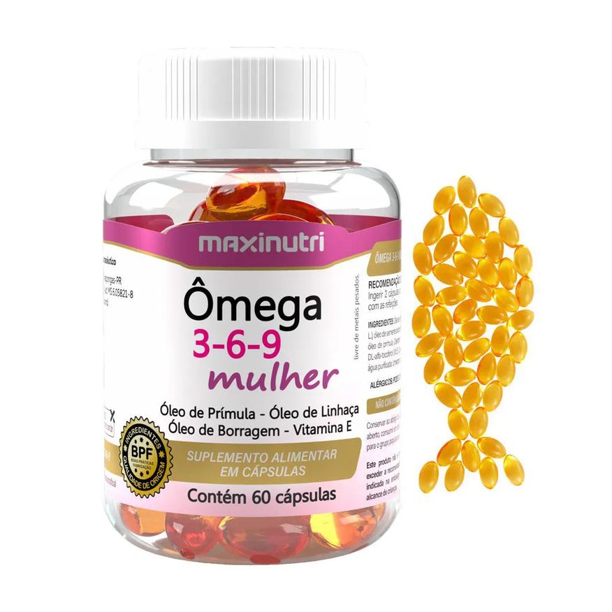 MAXINUTRI ÔMEGA 3-6-9 ESPECíFICO PARA MULHER 60 CáPSULAS