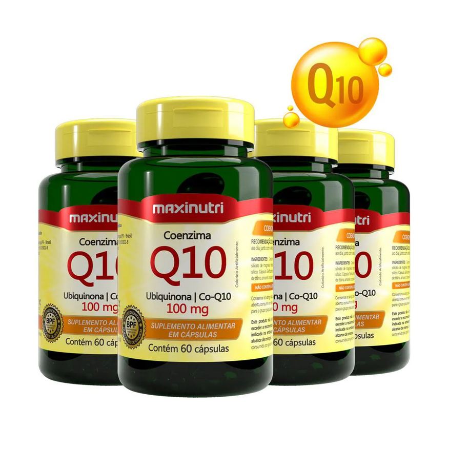 MAXINUTRI KIT 4 COENZIMA Q10 UBIQUINONA 100mg 60 CáPSULAS
