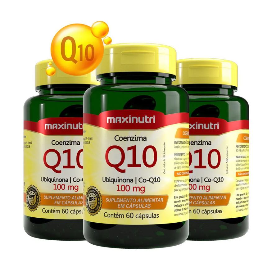 MAXINUTRI KIT 3 COENZIMA Q10 UBIQUINONA 100mg 60 CáPSULAS