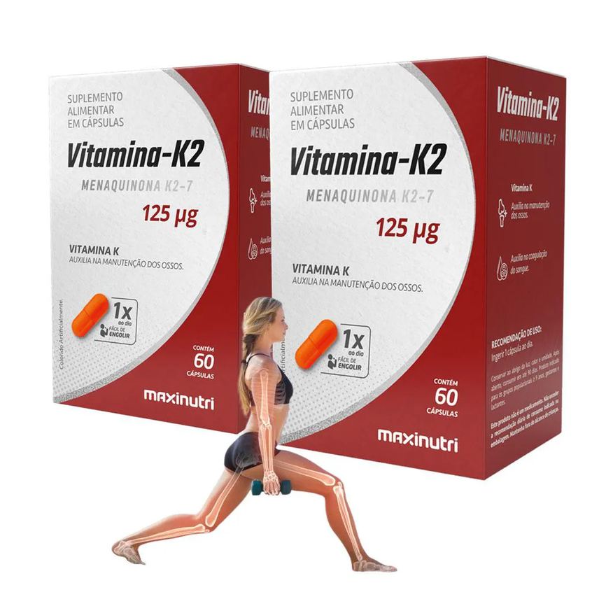 MAXINUTRI KIT 2 VITAMINA K2 MENAQUINGOLD MENAQUINONA K2-7 60 Cápsulas