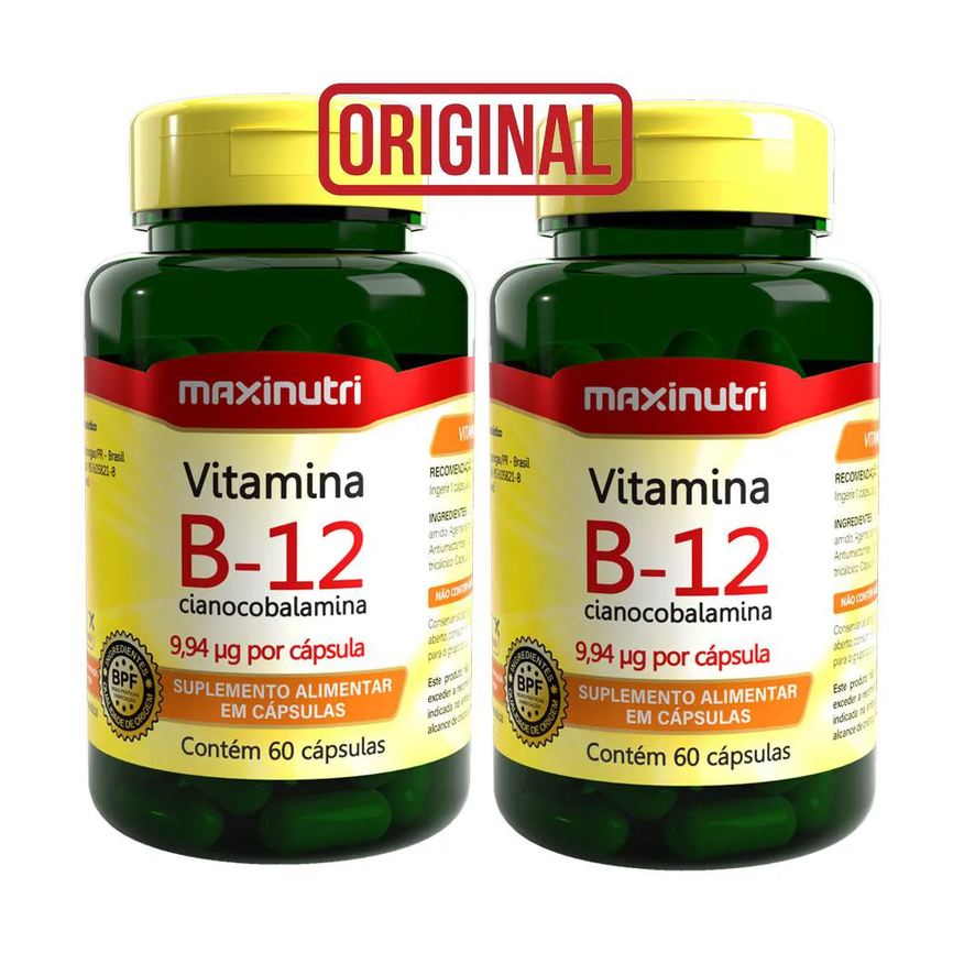 MAXINUTRI KIT 2 VITAMINA B12 MICRONUTRIENTE ESSENCIAL 60 Cápsulas