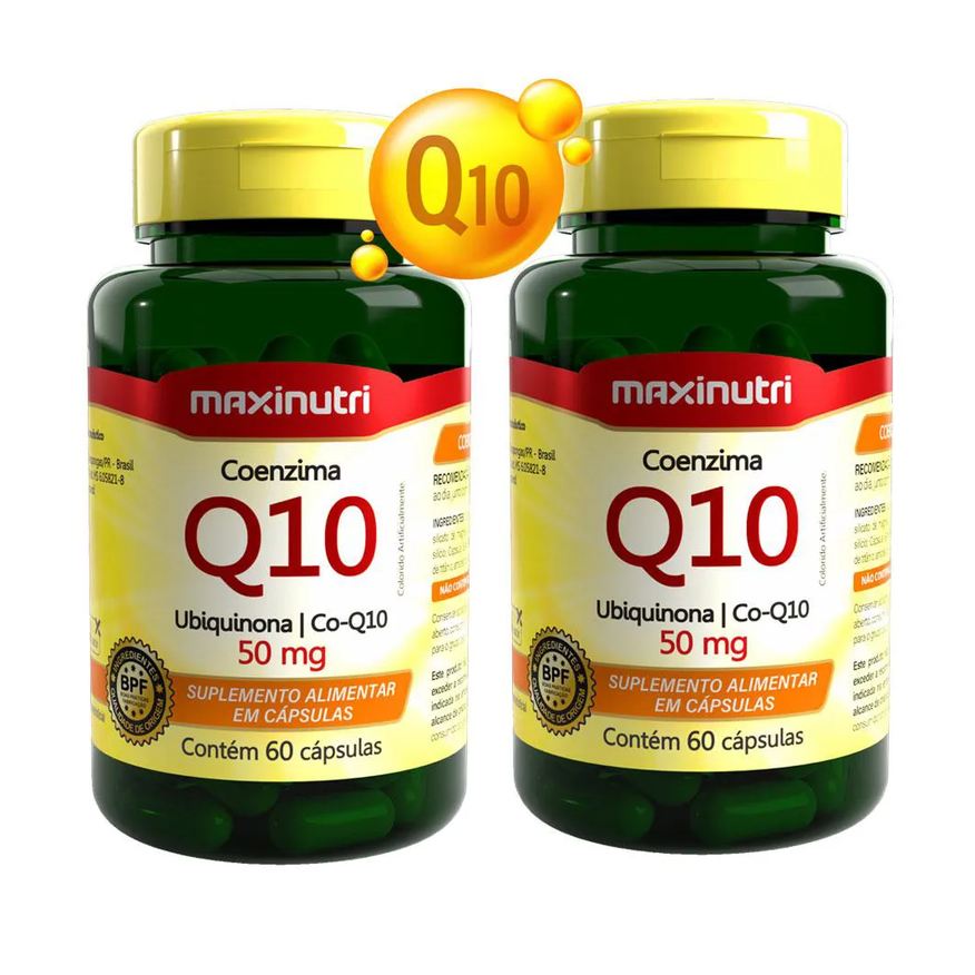 Maxinutri Kit 2 Coenzima Q10 Ubiquinona 50mg 60 Cápsulas