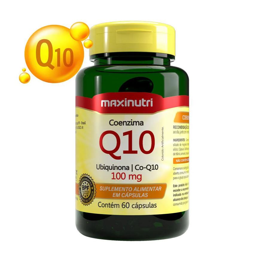 Maxinutri Coenzima Q10 Ubiquinona 100mg com 60 Cápsulas