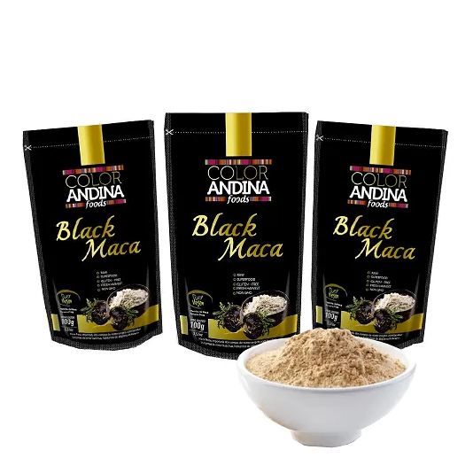 Color Andina Kit Maca Peruana Preta Food Black Maca 100g 3 unidades