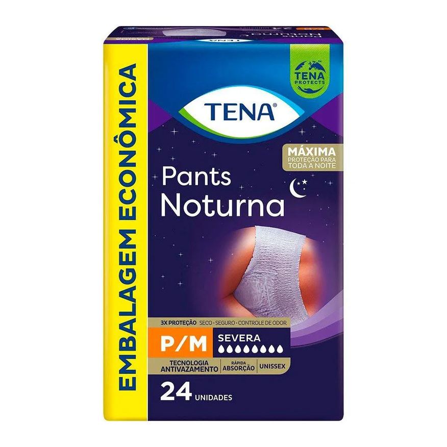 Tena Roupa Íntima Pants Noturna P/m - 4 Pacotes C/ 24 Fraldas