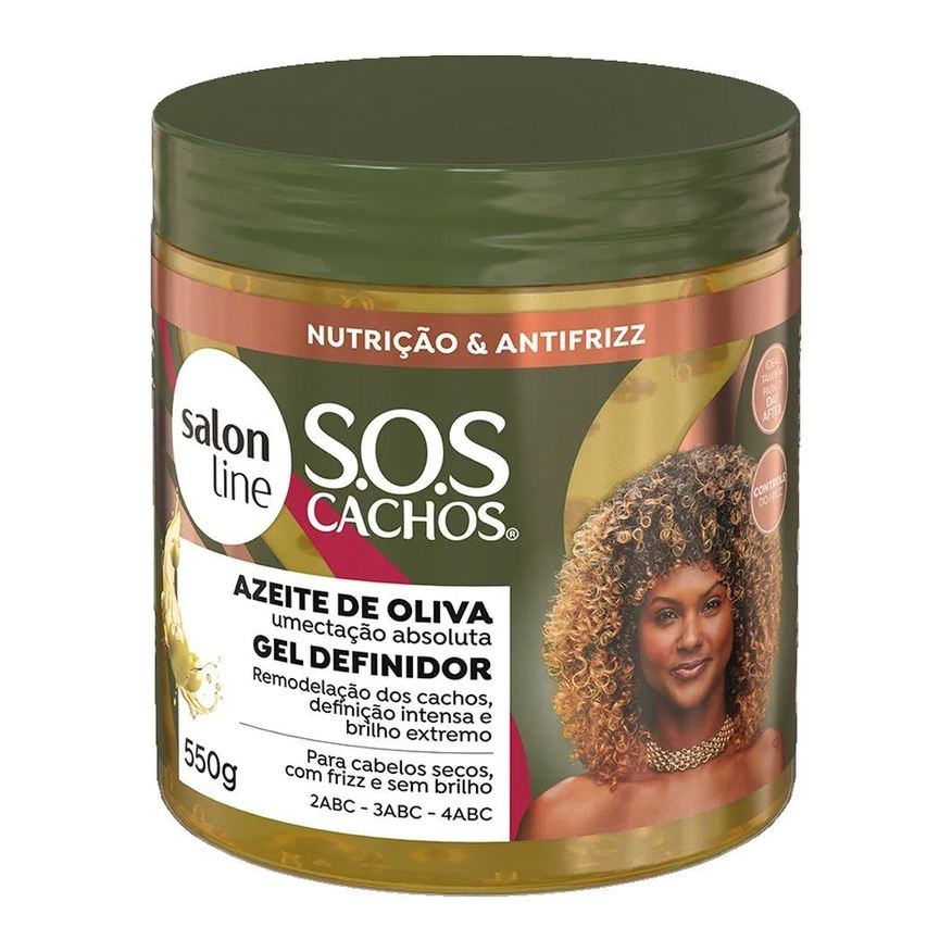 Salon Line Gel Definidor Sos Revitalizador de Cachos Azeite de Oliva 550g