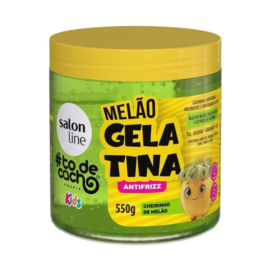 Salon Line Gelatina Capilar Kids To de Cacho Antifrizz Melão 550g