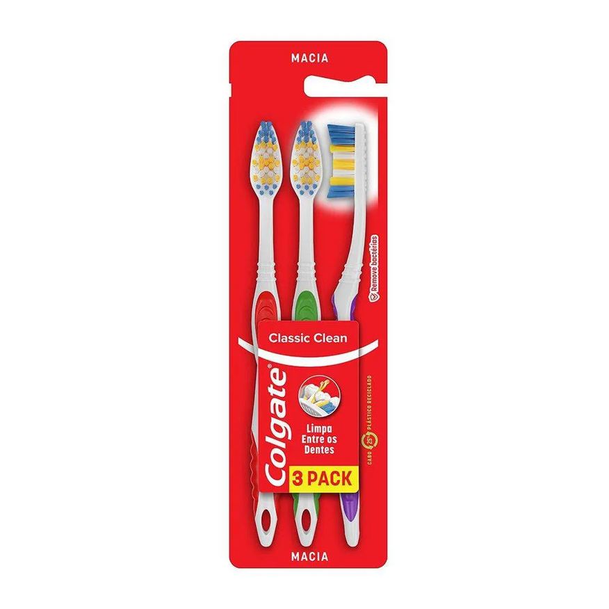 Colgate Escova Dental Classic Clean Adulta Macia Leve 3 Pague 2