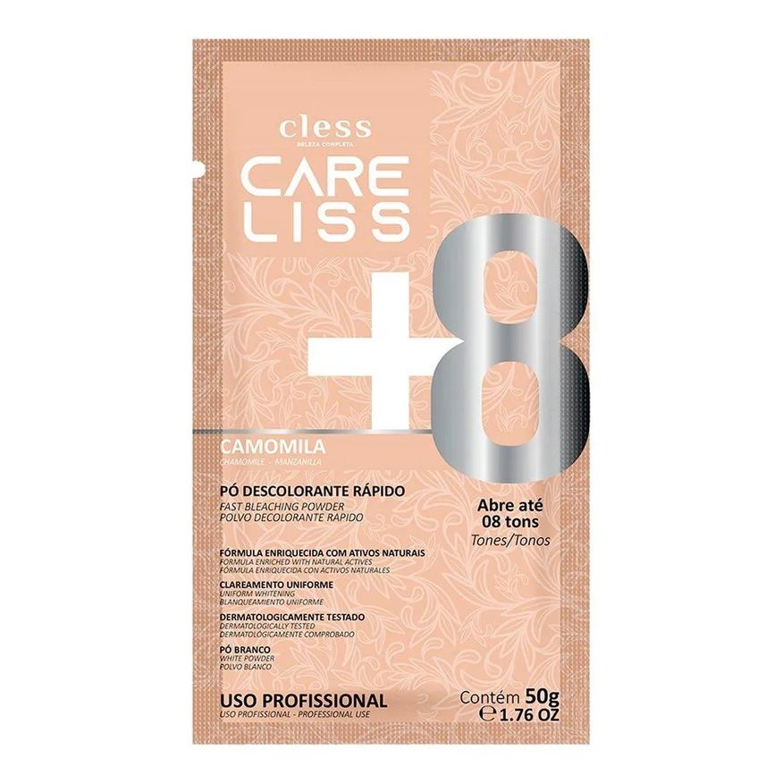 Care Liss Descolorante em Pó com Camomila 50g - Embalagem com 12 unidades