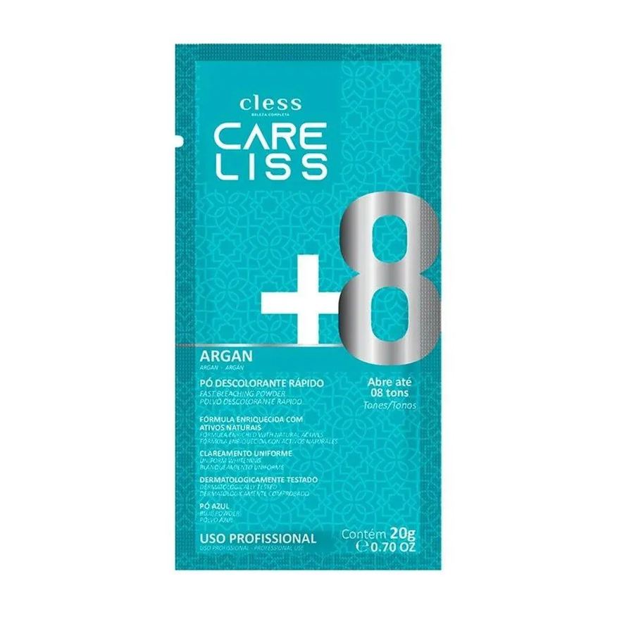 Care Liss Descolorante em Pó Argan 20g - Embalagem com 12 unidades