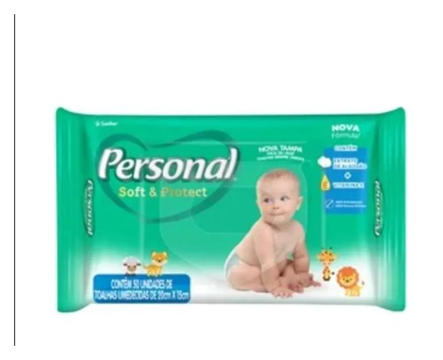Personal Toalhas Umedecidas - 12 Pacotes com 50 Toalhas - Total 600 Toalhas