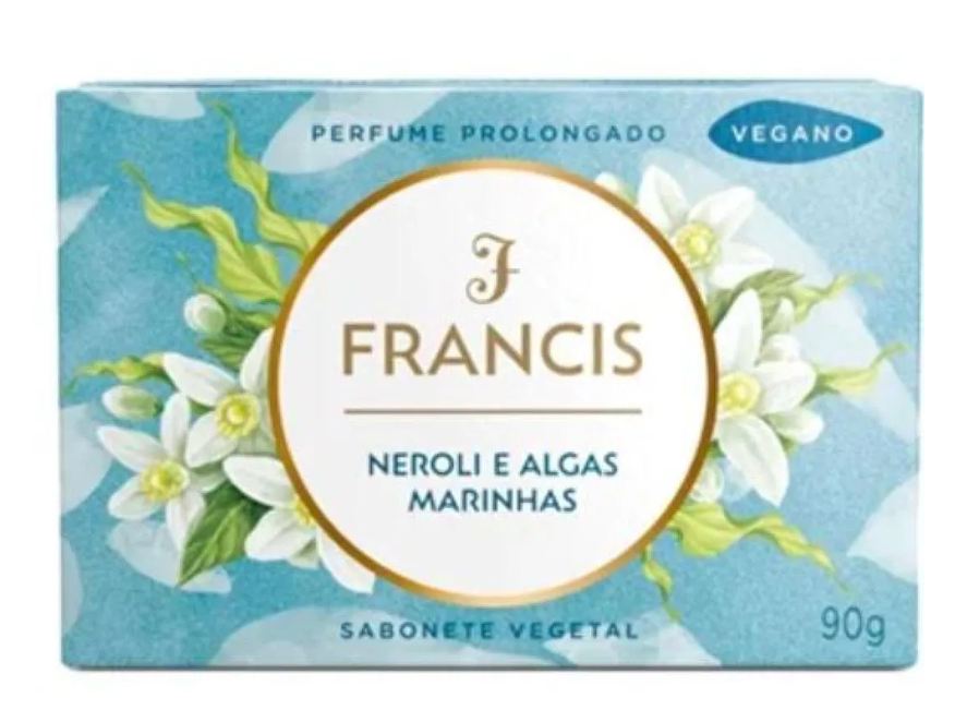 Francis Sabonete Luxo Neroli e Algas Marinhas 90g - Embalagem com 12 unidades