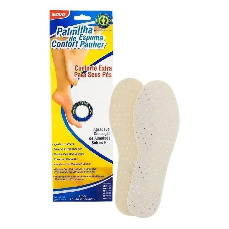 de Palmilha Espuma Confortpauher Branca Ac060 Orthopauher 3536