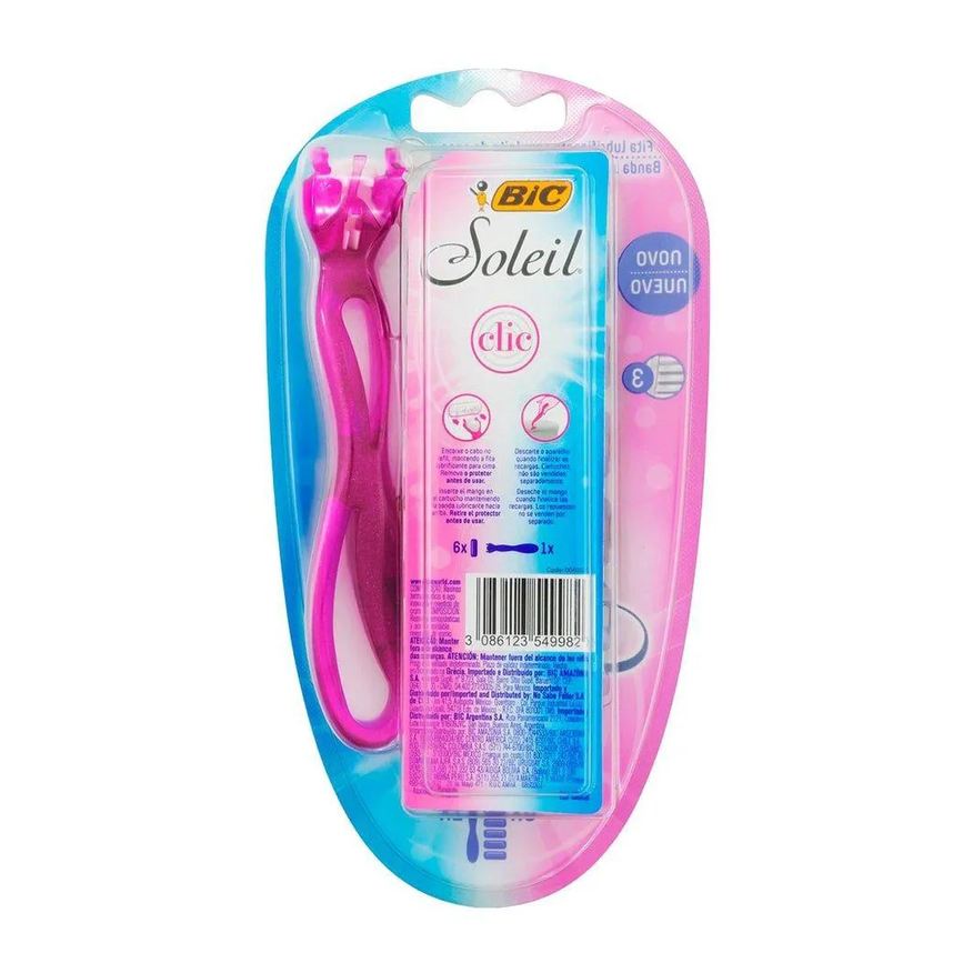 Bic Aparelho Soleil Clic Feminino + 6 Cargas